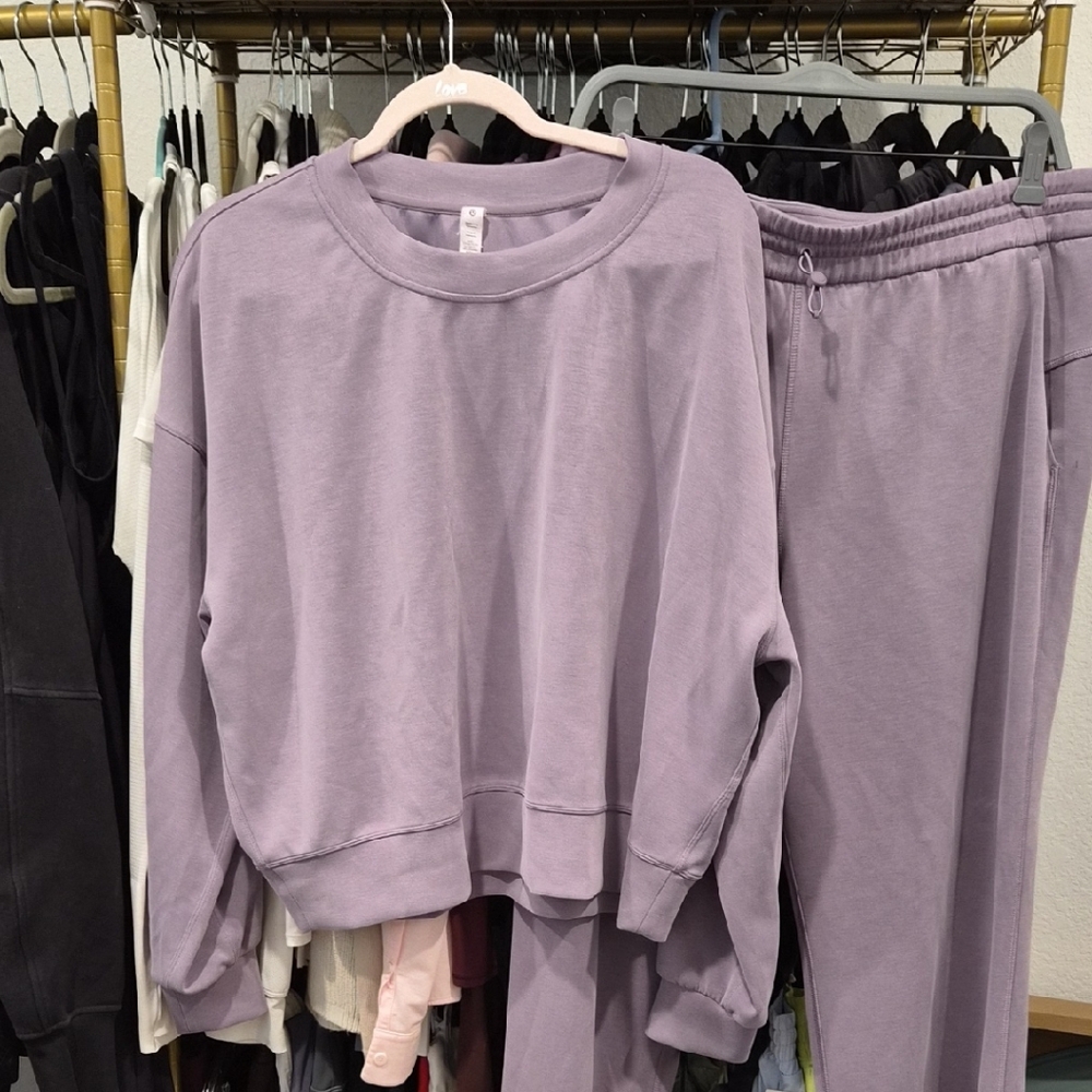 Lavender Sweatshirt and Joggers Set